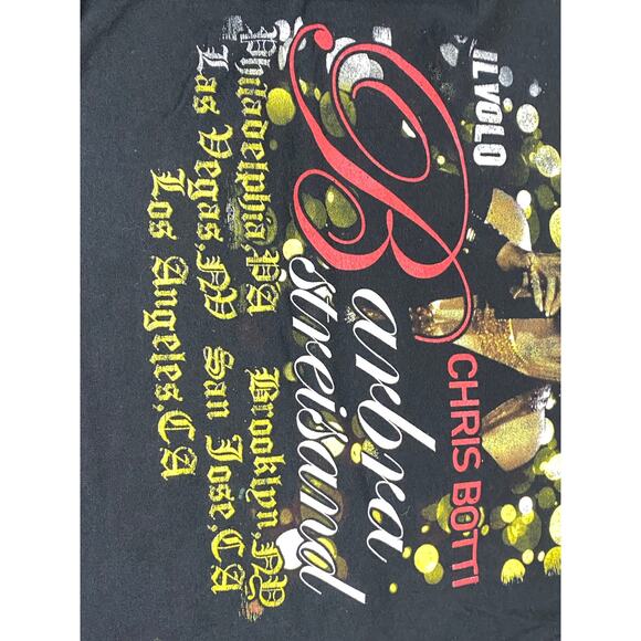 Barbra Streisand Live Tour 2012 Graphic T-Shirt in Black Unisex Sz XL - Picture 8 of 10